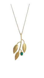 14k Olive Leaf Necklace