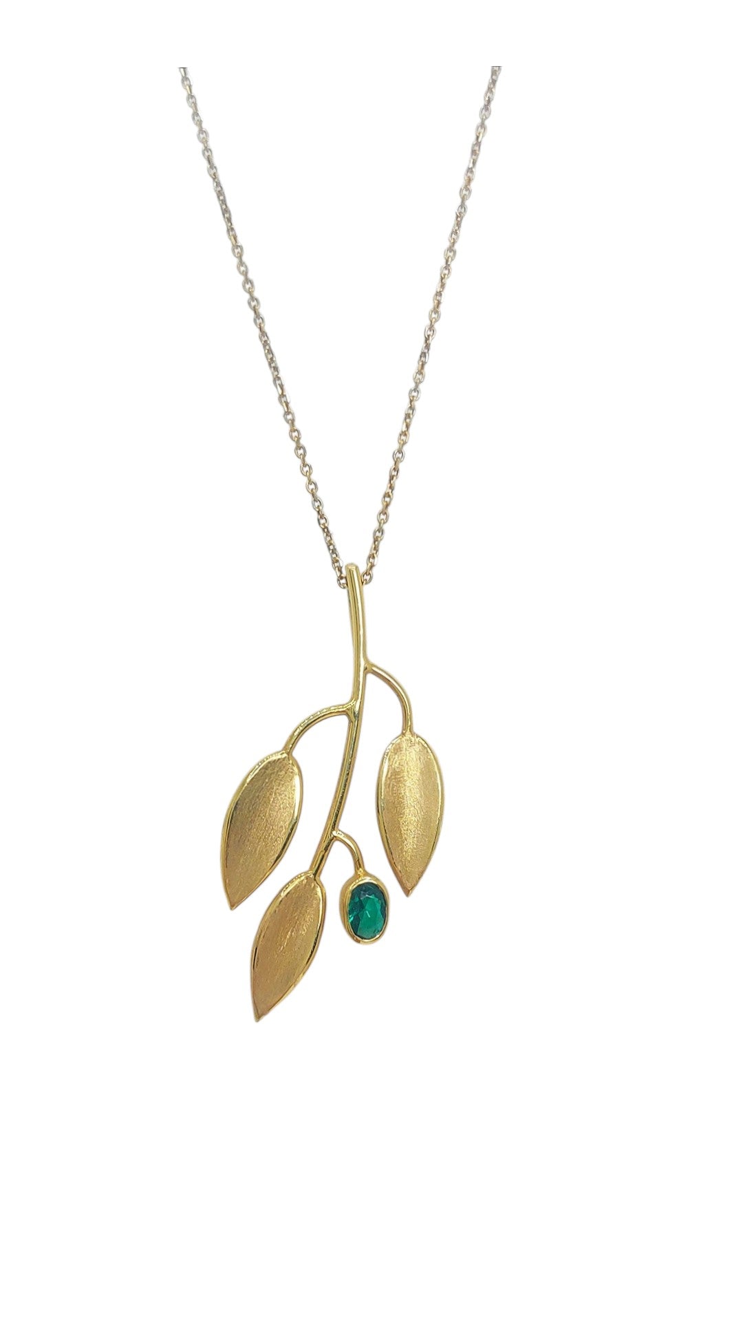 14k Olive Leaf Necklace