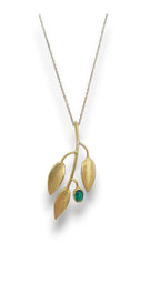 14k Olive Leaf Necklace
