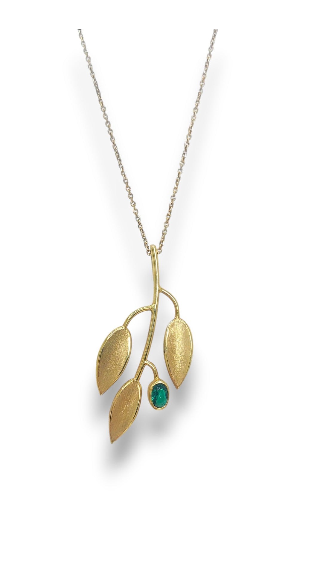 14k Olive Leaf Necklace