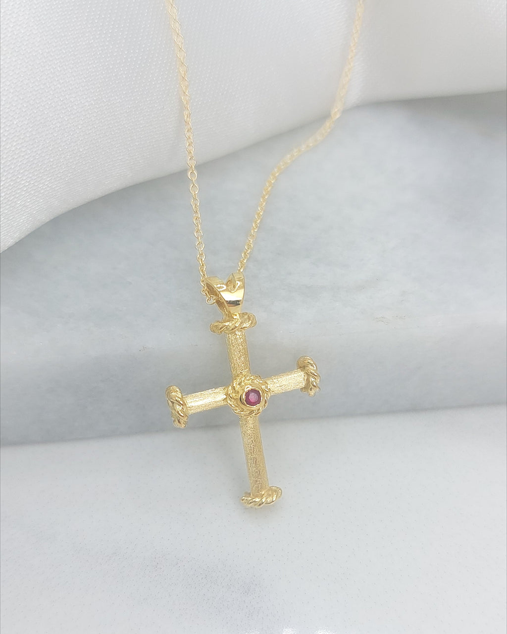 Gold Cross with Rudy