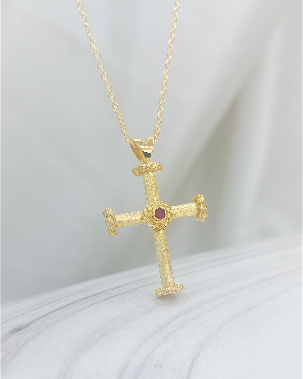 Gold Cross with Rudy
