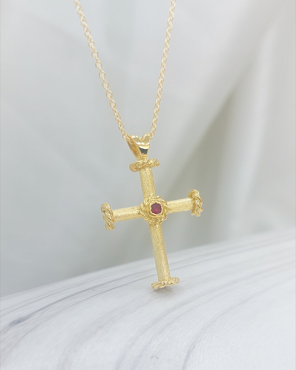 Gold Cross with Rudy