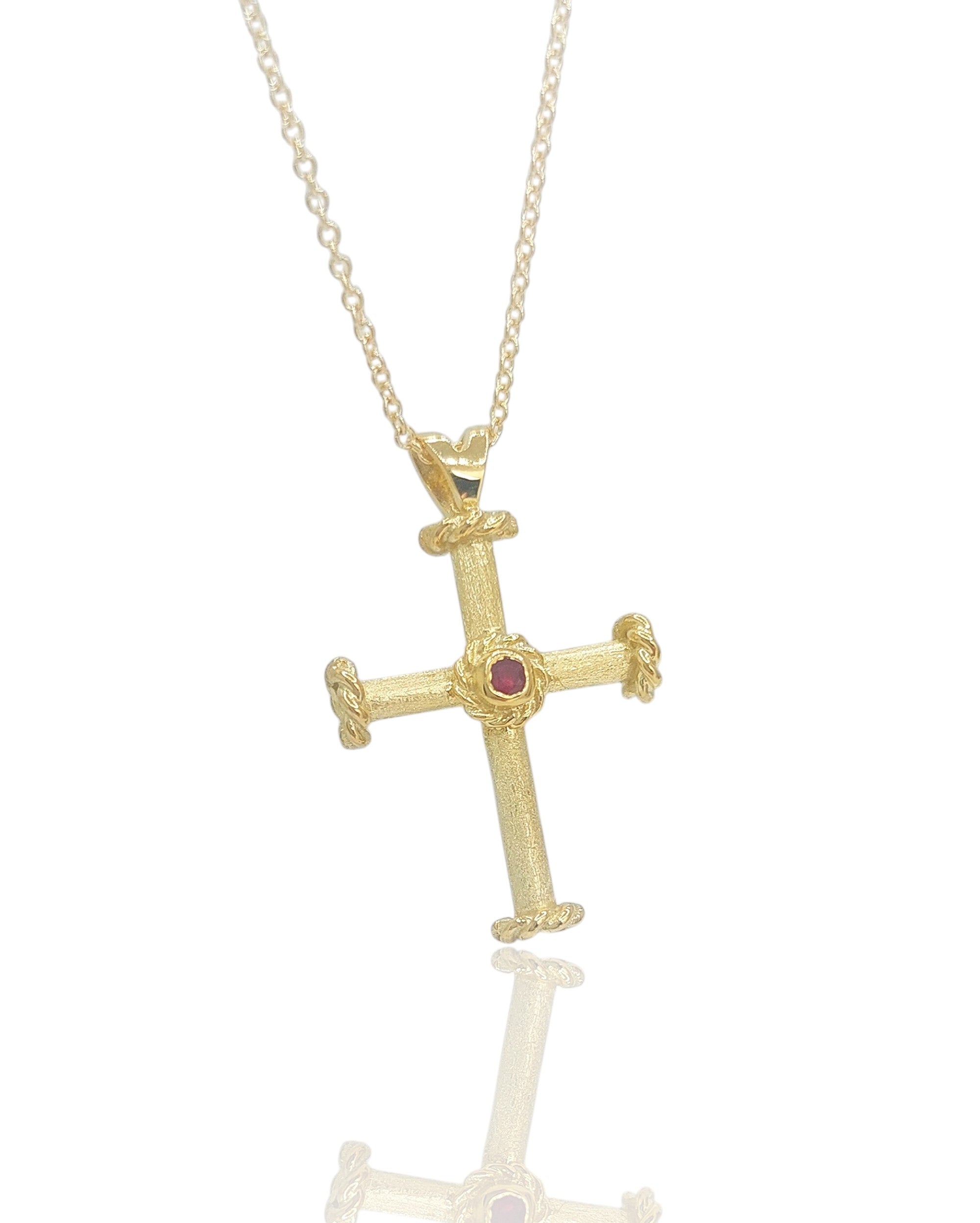 Gold Cross with Rudy