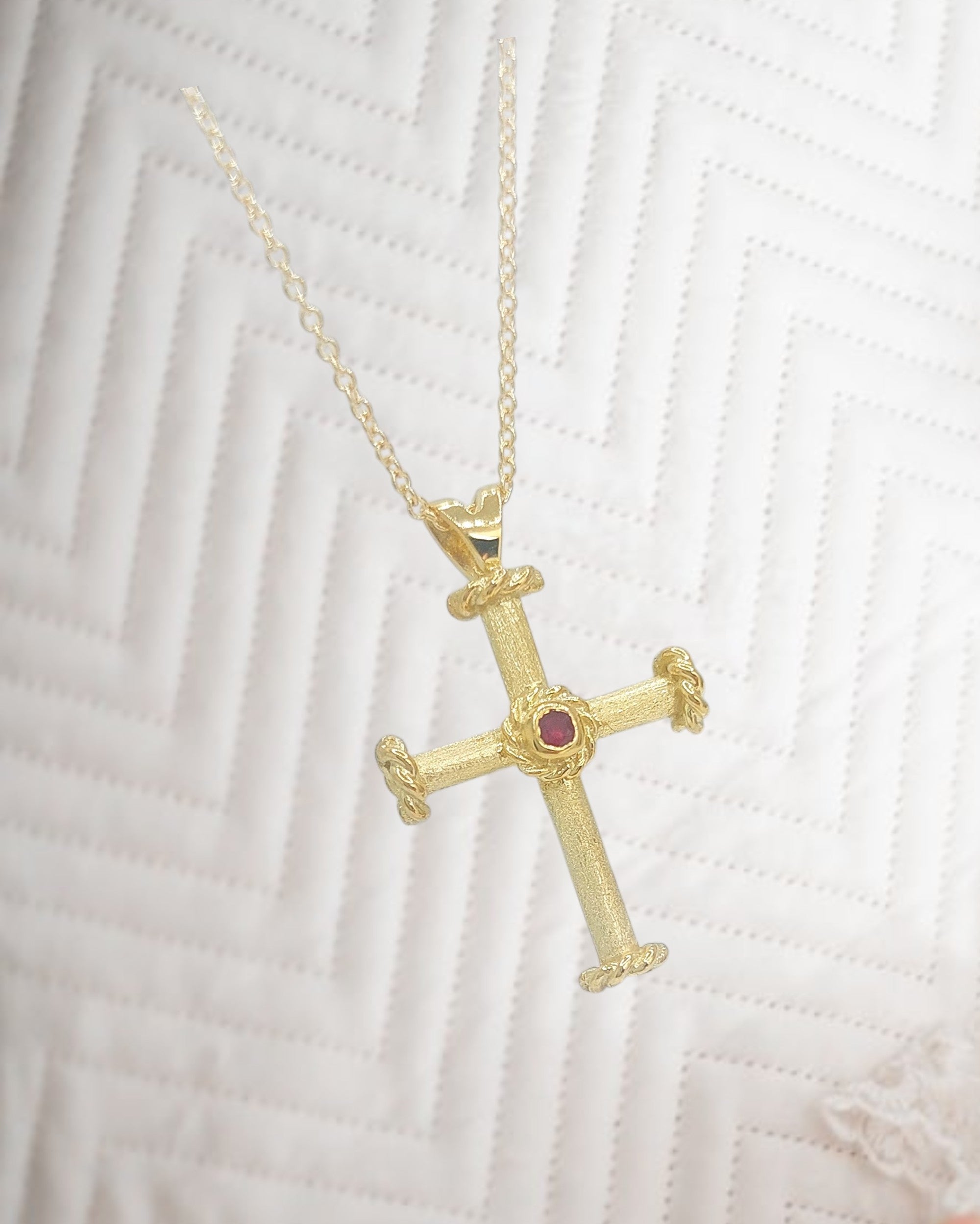 Gold Cross with Rudy