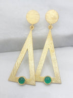 Triangular geometric earrings