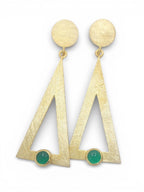 Triangular geometric earrings