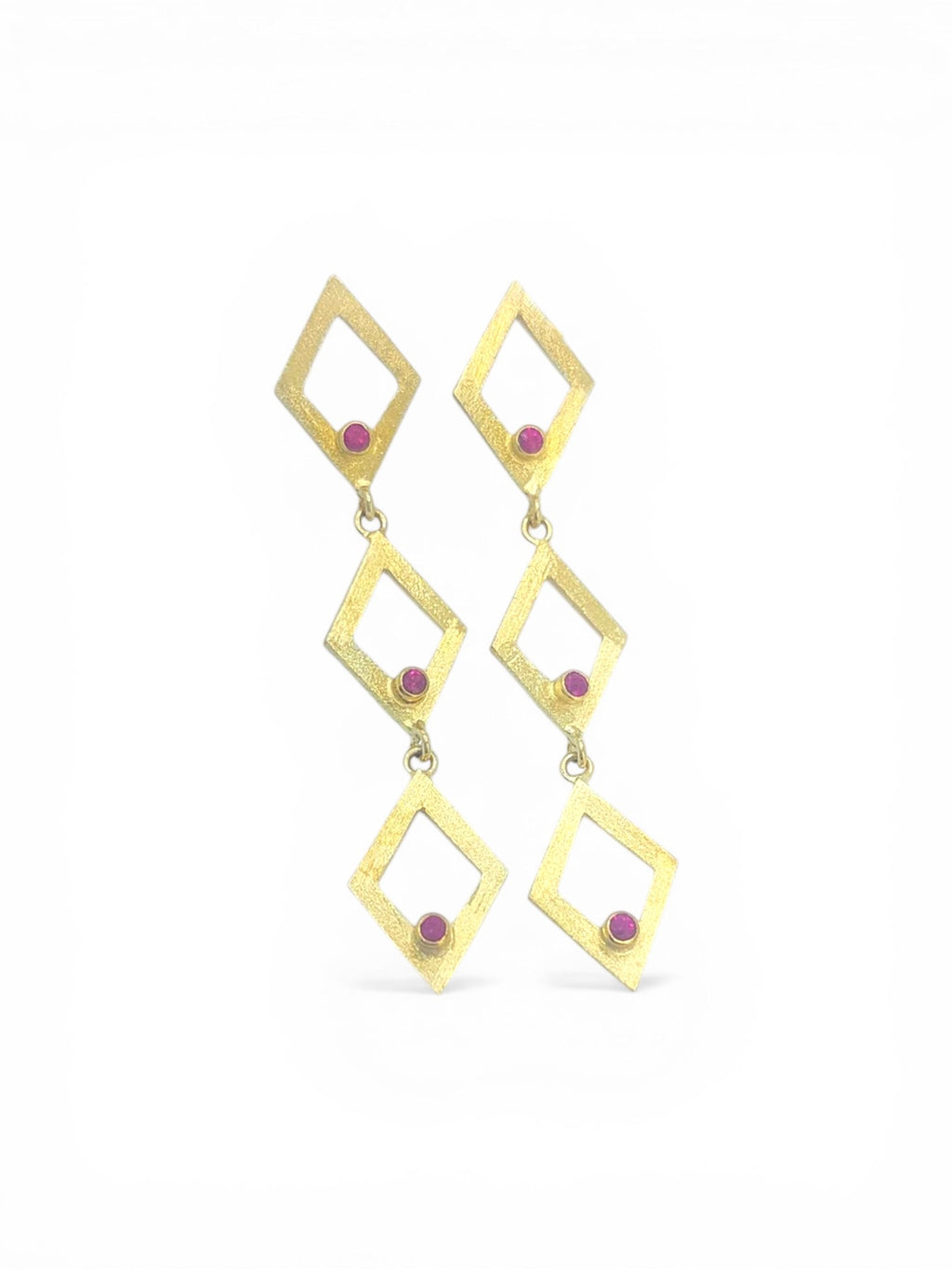 14k Earrings with Rudies