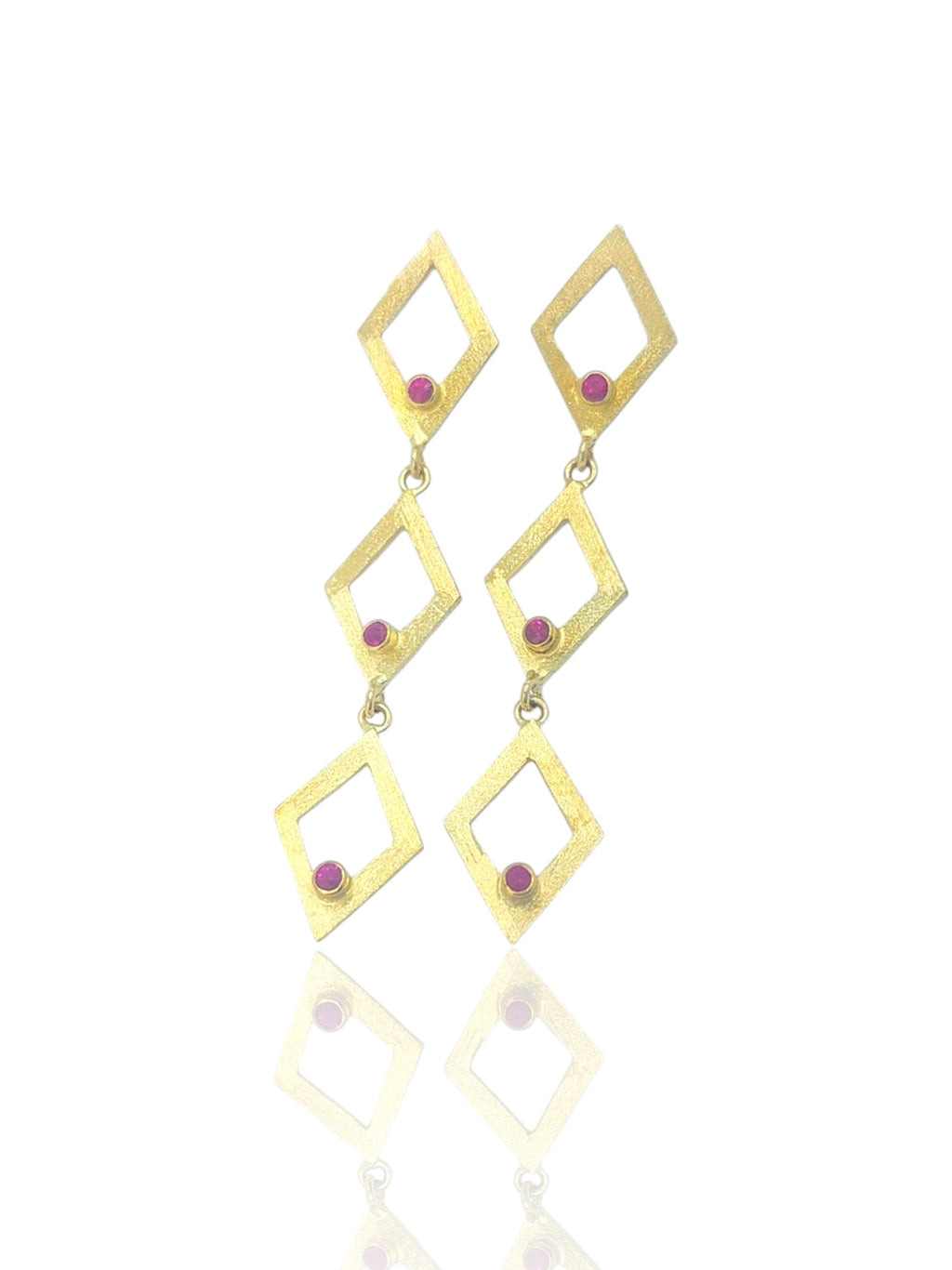 14k Earrings with Rudies