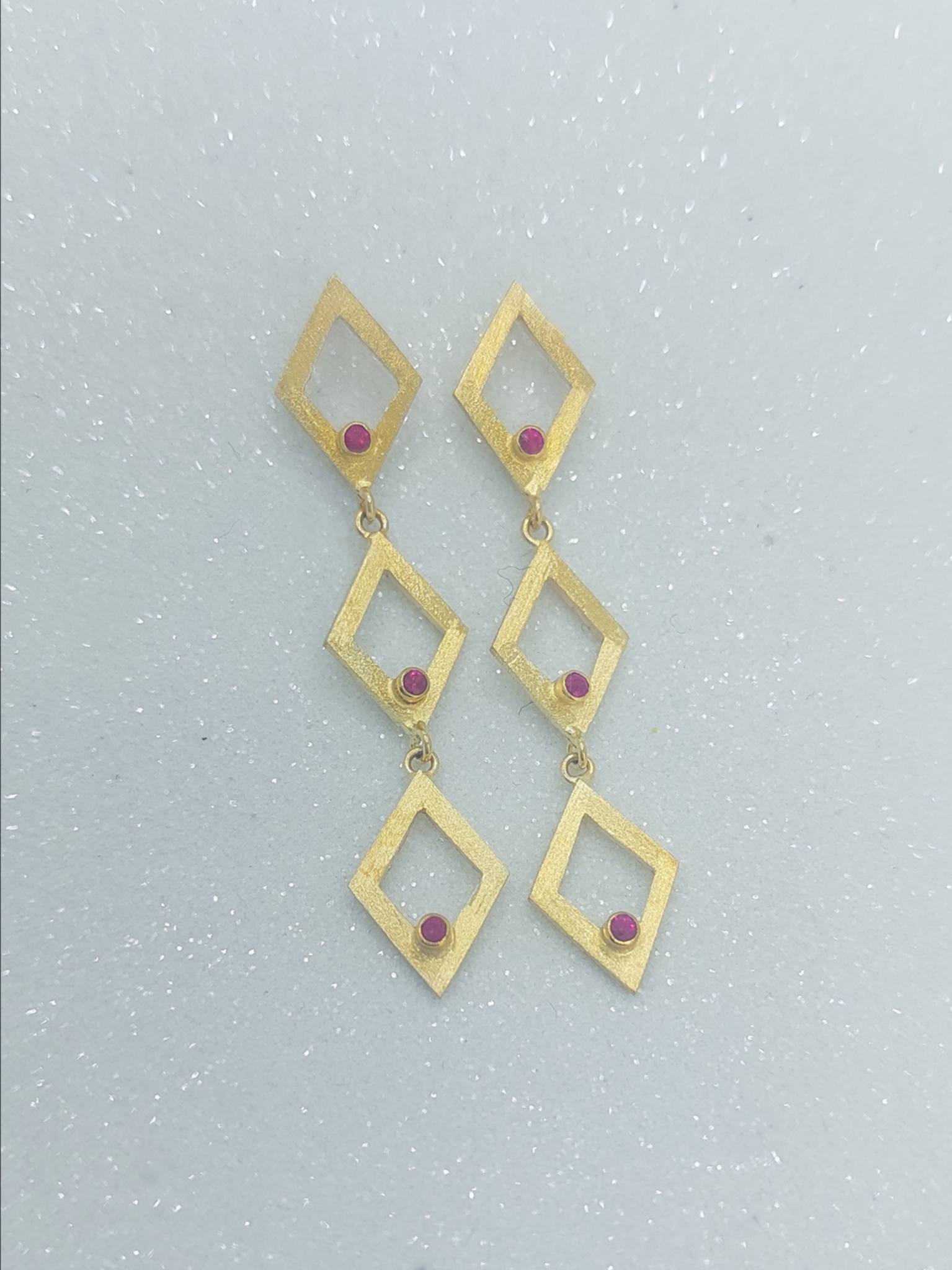 14k Earrings with Rudies