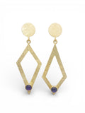 Rhomb Drop Earrinngs - Amethyst